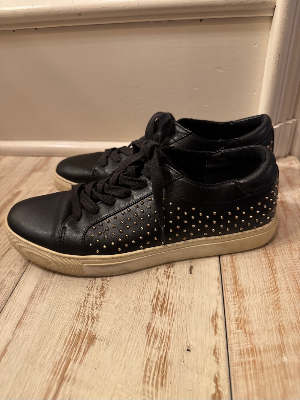 Black Kenneth Cole Studded Women’s Sneakers